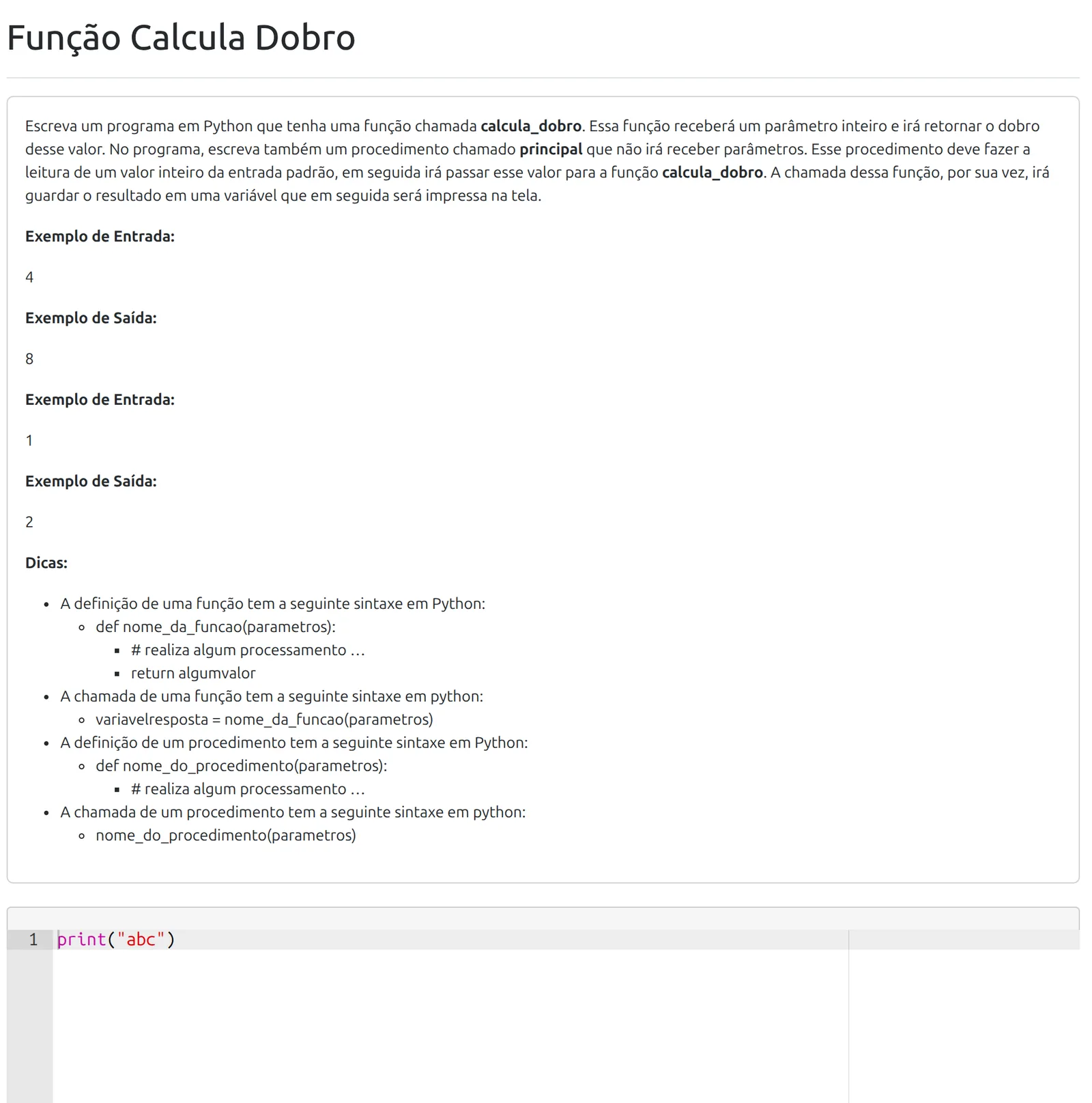 Problemas de programação